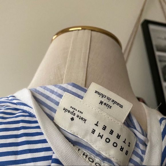 Kate Spade Broome Street Tee Striped Peplum Back - Picture 4 of 5